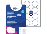 Avery Zweckform J4881-20 Etichette Nominative A Getto D'inchiostro Avery Zweckform, 65 Mm, Rotonde, Bianche