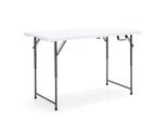 Costway Tavolo Da Campeggio Portatile Pieghevole, Tavolo Da Giardino Pieghevole Con Maniglia Per Il Trasporto, Regolabile In Altezza, Per Campeggio, Matrimonio, Festa, 120 X 60 X 74,5 Cm