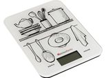 Melchioni Glass Bianco Superficie Piana Rettangolo Bilancia Da Cucina Elettronica