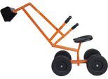 Escavatore Da Seduti Costway, Escavatore Da Seduti Per Bambini In Metallo, Escavatore Per Sabbia Ruotabile A 360° Con Pala Per Bambini Da 3 Anni (Arancione)