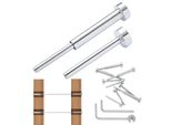 Vevor Set Da 20 Pezzi Di Parapetti Invisibili Per Cavi T316 In Acciaio Inox Da 1/8" Con Supporto Invisibile E Terminale A Bullone Per Parapetti Per Cavi Morsetto A Vite Da 1/8"" Per Pali In Legno/Metallo Ferramenta Per Parapetti Per Cavi Argento"