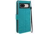 Mayaxess, Custodia A Portafoglio Google Pixel 8A Funzione Stand Con Cinturino, Blu Turchese