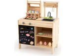 Costway Cucina Di Fango Per Bambini Con Grill All'aperto, Cucina Da Gioco Con Accessori Per Grill, Set Da Gioco Per Barbecue Con Tavolo E Lavello Per Bambini A Partire Dai 3 Anni Di Età