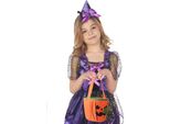 Borsa A Forma Di Zucca Per Bambini Accessorio Per Halloween Arancione-Nero - Taglia Unica