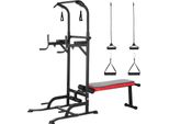 Torre Di Forza Per Il Fitness Funzionale, Altezza Regolabile, Panca Pieghevole, Carico Massimo 200 Kg