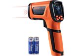 Vevor Termometro A Infrarossi Ir 50:1 Pirometro Da -40°C A 1500°C Misuratore Di Temperatura Laser 180X120X60Mm Misuratore Di Temperatura Per Corpo Non Umano Per Cucina/Barbecue/Congelatore/Industria