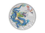 Moneta D'argento Da 1 Oz Australia Lunar Iii Drago Verde Smeraldo 2024 Argento 9999 Da Collezione
