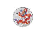 Moneta D'argento Da 1 Oncia Australia Lunar Iii Dragon - Red 2024 Silber 9999 Da Collezione