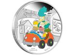 Moneta D'argento Da 1 Oz Simpsons Krusty Lu Studios 2022 Color Argento 9999 Da Collezione