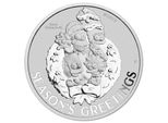 Moneta D'argento Da 1 Oz Simpsons Auguri Di Natale 2022 Argento 999 Da Collezione