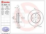 2X Brembo 09.B524.10 Disco Freno Asse Anteriore