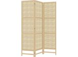 Homcom Schermo 3 Pezzi 135 X 180 Cm Parete Divisoria In Rattan Pp, Pieghevole Parete Divisoria Privacy Per Soggiorno Natura