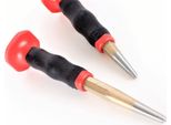 Set Di Punzoni Da Centro Rennsteig 2 Pezzi Con Protezione Per La Mano Punzone Da Centro Con Scalpello Da 120 E 150 Mm