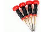Rennsteig Set Di Punzoni Per Spine 4 Pezzi Con Protezione Per La Mano 2-5 Mm Scalpello Punzone Centrale Driver