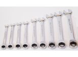 Saltus Set Di 9 Pezzi Di Chiavi Ad Anello A Cricchetto Set Professionale 8-19 Mm Cricchetto Cv