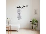 Wallity, Bough, Appendiabiti Da Parete E Ganci, Nero, Metallo, 87 X 22 Cm