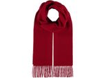 Fraas Sciarpa Wool Scarf With Fringes Red Rosso