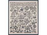 Set Per Punto Croce Permin "Sampler"", Schema Per Il Conteggio, 65X72Cm, Hh21249"