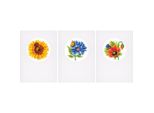 Vervaco Biglietti D'auguri Set Punto Croce "Summer Flowers 3Pcs"" Set Di 3, Schemi Di Conteggio, 10,5X15Cm"