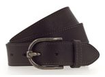 Mustang Pelle Cintura Leather Belt W90 Dark Brown Marrone Scuro