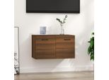 The Living Store Armadio A Muro Look Rovere Marrone 60X36,5X35 Cm Materiale Legno