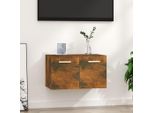 The Living Store Armadio A Muro Rovere Fumé 60X36,5X35 Cm Materiale Legno