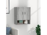 The Living Store Armadio A Muro Grigio Sonoma 60X31X70 Cm Materiale Legno