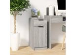 The Living Store Mobile Scrivania Grigio Sonoma 33,5X50X75 Cm Materiale Legno