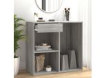 The Living Store Armadio Per Cosmetici Grigio Sonoma 80X40X75 Cm Materiale A Base Di Legno