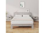 The Living Store Comodini Da Parete 2 Pz. Grigio Cemento 34X30X20 Cm