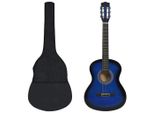 The Living Store Set Di 8 Pezzi Di Chitarra Classica Per Principianti E Bambini Blue 3/4 36""