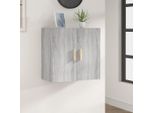 The Living Store Armadio A Muro Grigio Sonoma 60X30X60 Cm Materiale Legno