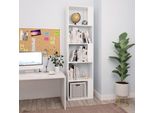 The Living Store Libreria/Divisorio Bianco 45X24X159 Cm Materiale In Legno