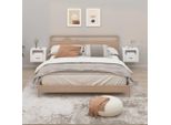 Maison Exclusive - Comodini Da Parete 2 Pezzi Bianco Lucido 50X36X40 Cm