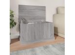 The Living Store Cassapanca Grey Sonoma 70X40X38 Cm Materiale A Base Di Legno