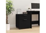 The Living Store Cartella Mobile Con Rotelle Nero 45X38X54 Cm