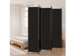 Vidaxl 5 Pezzi Schermo Nero 250X220 Cm Tessuto - Divisorio - Schermo - Divisorio - Parete Divisoria