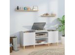 The Living Store Armadio A Pannello Bianco 121X38X48 Cm Materiale Legno