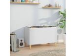The Living Store Armadio A Pannelli Bianco 74,5X38X48 Cm Materiale A Base Di Legno