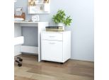 The Living Store Armadio A Rotelle Bianco 45X38X54 Cm Materiale Legno