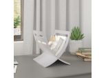 The Living Store Portagiornali In Legno Freestanding Bianco