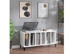 The Living Store Armadio A Pannelli Bianco 100X38X48 Cm In Materiale Ligneo
