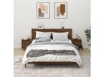 The Living Store Comodini 2 Pz. Aspetto Rovere Marrone 40X35X50 Cm