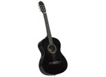 The Living Store Chitarra Classica Per Principianti Nera 4/4 39" In Legno Di Limo"