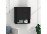 The Living Store Armadio A Muro Nero 60X31X70 Cm Materiale Legno