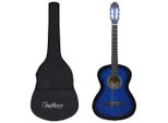 The Living Store Chitarra Classica Per Principianti Con Borsa Blu 4/4 39""