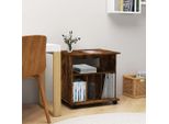 The Living Store Armadio A Rotelle Rovere Fumé 60X45X60 Cm Materiale Legno