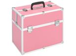 The Living Store Astuccio Per Cosmetici 37 X 24 X 35 Cm Rosa Alluminio