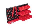The Living Store Set Di Contenitori Per Minuteria Da 34 Pezzi Con Piastre Da Parete Rosso Nero