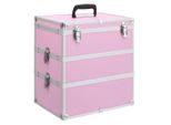 The Living Store Astuccio Per Cosmetici 37X24X40 Cm Rosa Alluminio